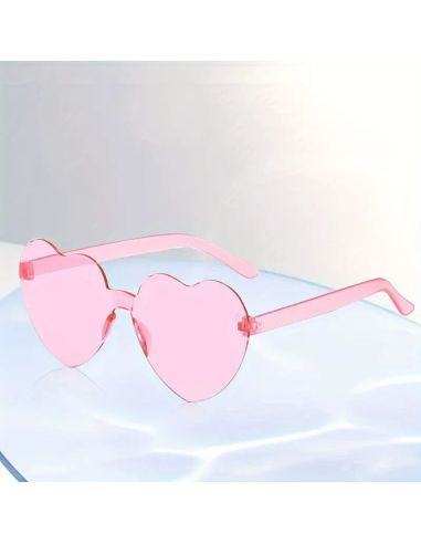 Lunettes en Forme de Coeur Saint Valentin - Couleurs Disponibles : Rose ou Rouge