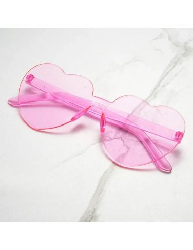Lunettes en Forme de Coeur Saint Valentin - Couleurs Disponibles : Rose ou Rouge