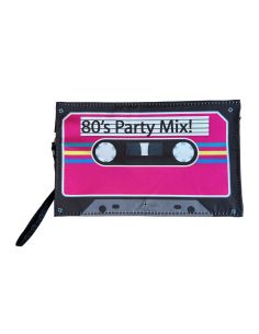 Sac à Main ou Pochette Rétro Cassette Audio Année 80'S - Dimensions : 24 x 15 x 2,5 cm