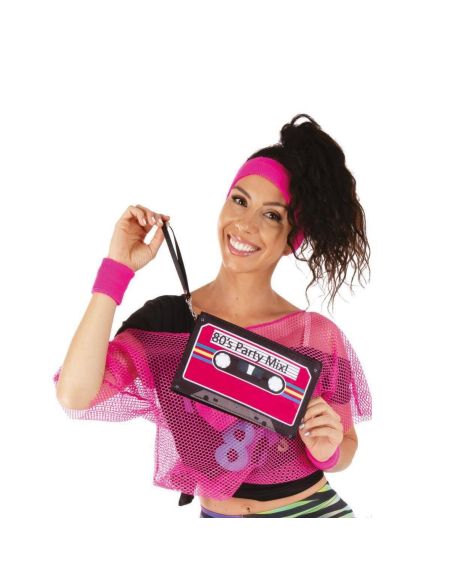 Sac à Main ou Pochette Rétro Cassette Audio Année 80'S - Dimensions : 24 x 15 x 2,5 cm