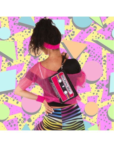 Sac à Main ou Pochette Rétro Cassette Audio Année 80'S - Dimensions : 24 x 15 x 2,5 cm