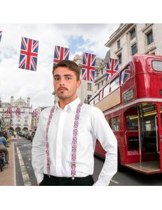 Bretelles Anglaise " UK Party" - Couleurs : Rouge, Blanc et Bleu 2