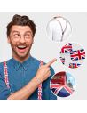 Bretelles Anglaise " UK Party" - Couleurs : Rouge, Blanc et Bleu