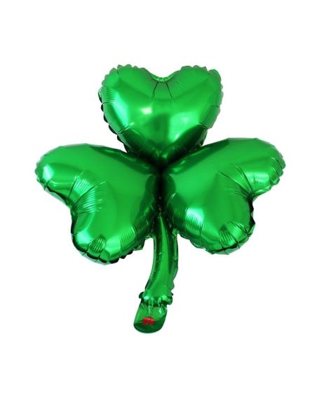 Ballon Métallique Trèfle Saint Patrick - Dimensions : 32 x 40 cm 