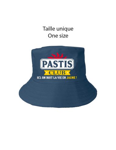 Chapeau bob "Pastis Club "/ Taille : Unique