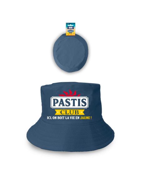 Chapeau bob "Pastis Club "/ Taille : Unique