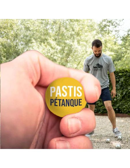 Lot de 3 Cochonnets Pétanque Club - Couleurs : Bleu, Blanc, Jaune