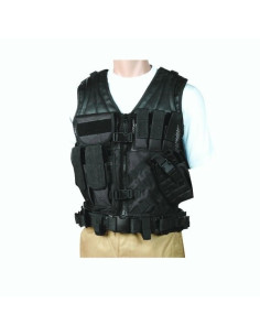 Gilet tactique Noir avec ceinture Pielcu