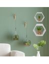 ƒtagre en bois de couleur blanche, 6 carrŽs, ensemble de 2 pices