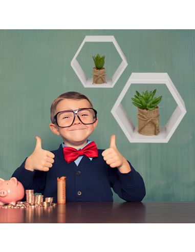 ƒtagre en bois de couleur blanche, 6 carrŽs, ensemble de 2 pices