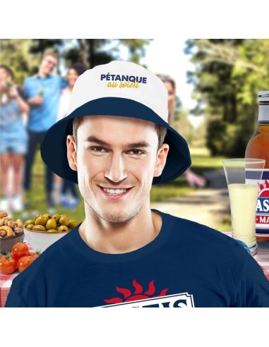 Chapeau Bob Pétanque " Au Soleil" - Taille : Ajustable