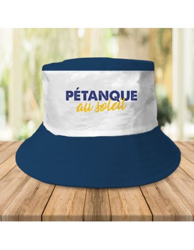 Chapeau Bob Pétanque " Au Soleil" - Taille : Ajustable