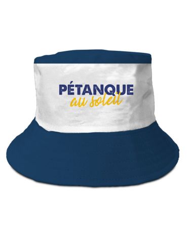 Chapeau Bob Pétanque " Au Soleil" - Taille : Ajustable