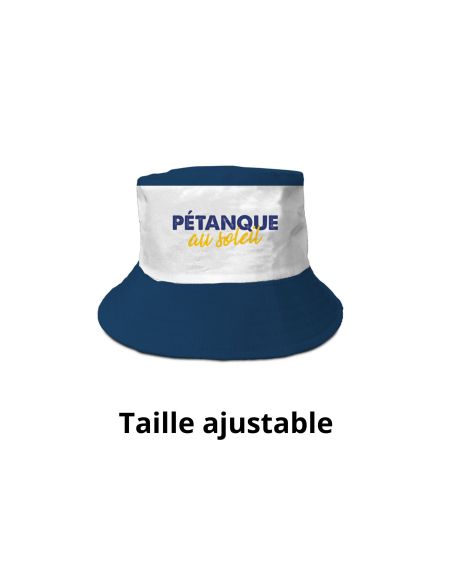 Chapeau Bob Pétanque " Au Soleil" - Taille : Ajustable