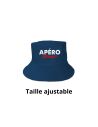 Chapeau Bob "Apéro Pétanque" - Taille Ajustable