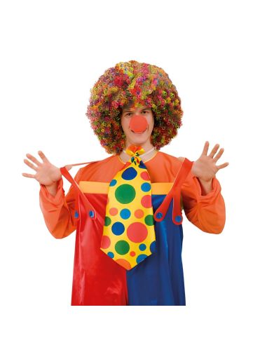 Cravate de Clown  Géante - 50 cm - Attache de Cou Réglable