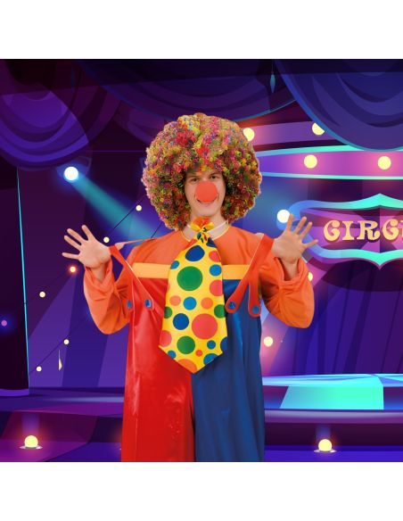 Cravate de Clown  Géante - 50 cm - Attache de Cou Réglable