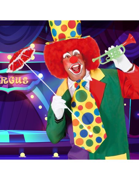Cravate de Clown  Géante - 50 cm - Attache de Cou Réglable