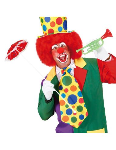 Cravate de Clown  Géante - 50 cm - Attache de Cou Réglable