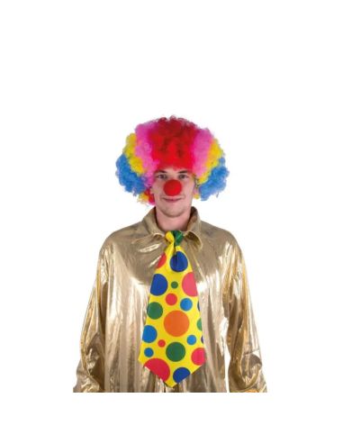 Cravate de Clown  Géante - 50 cm - Attache de Cou Réglable