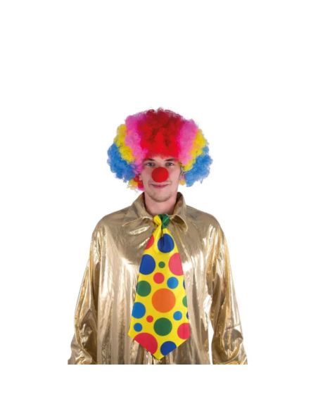 Cravate de Clown  Géante - 50 cm - Attache de Cou Réglable