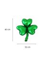 Ballon Métallique Trèfle Saint Patrick - Dimensions : 32 x 40 cm 