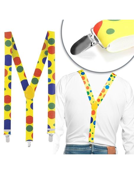 Set de Clown - Contient : Bretelles, Noeud Papillon et Lunettes