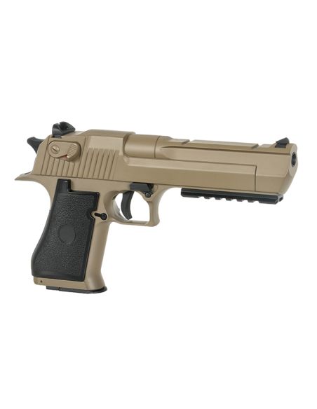 Réplique airsoft CM121S Lipo et Mosfet style Desert Eagle Tan Cyma