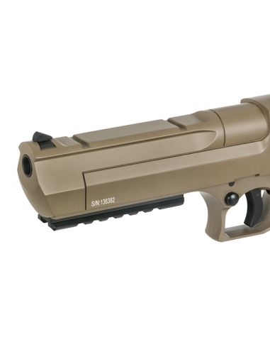 Réplique airsoft CM121S Lipo et Mosfet style Desert Eagle Tan Cyma
