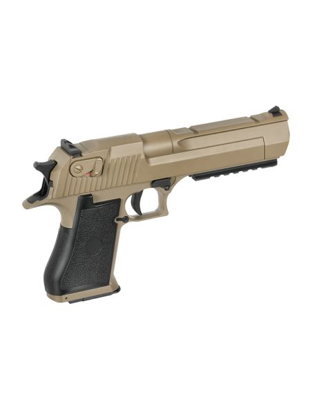 Réplique airsoft CM121S Lipo et Mosfet style Desert Eagle Tan Cyma
