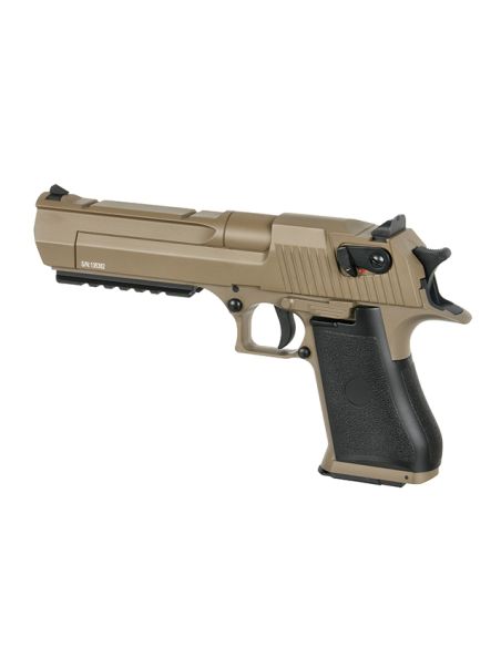Réplique airsoft CM121S Lipo et Mosfet style Desert Eagle Tan Cyma