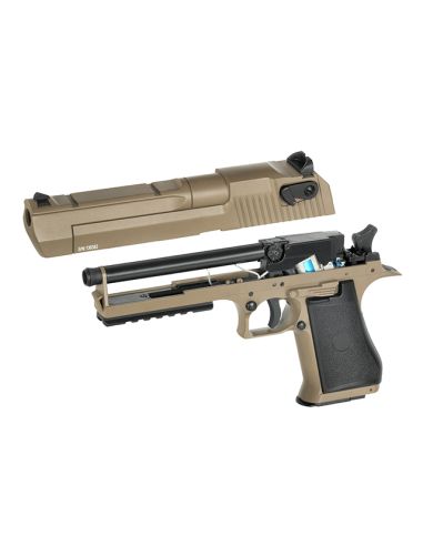 Réplique airsoft CM121S Lipo et Mosfet style Desert Eagle Tan Cyma