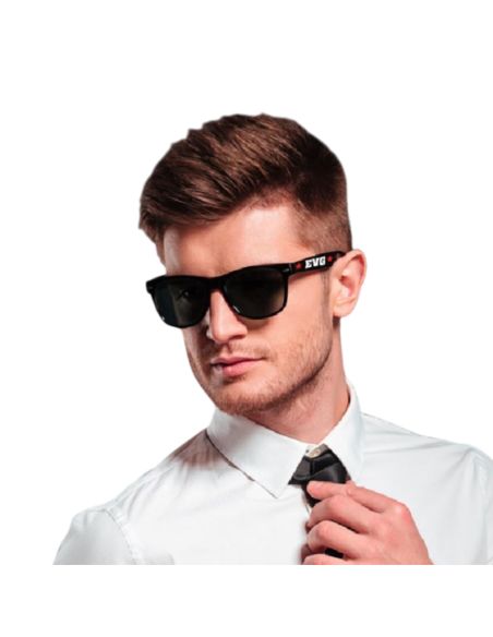 Paire de Lunettes Soleil en Plastique EVG Adulte - Couleur : Noire