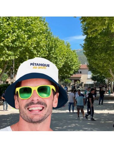 Chapeau Bob "Pétanque au Soleil" - Taille Ajustable