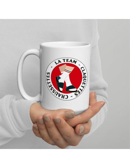 Mug "La Team Claquettes-Chaussettes" – Cadeau Humour