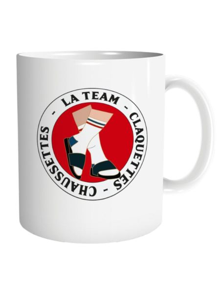 Mug "La Team Claquettes-Chaussettes" – Cadeau Humour