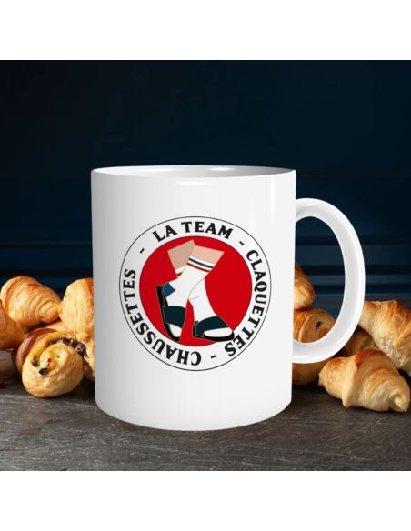 Mug "La Team Claquettes-Chaussettes" – Cadeau Humour