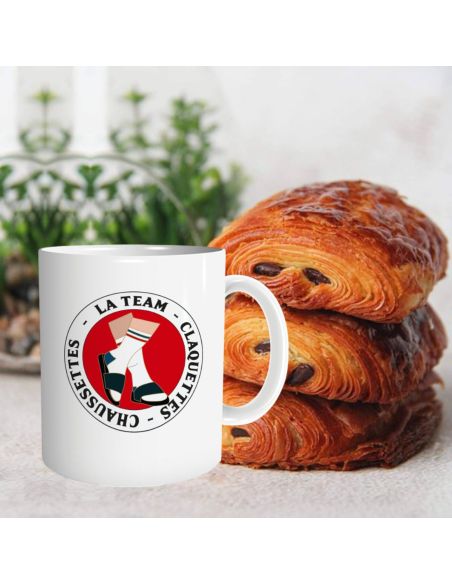 Mug "La Team Claquettes-Chaussettes" – Cadeau Humour