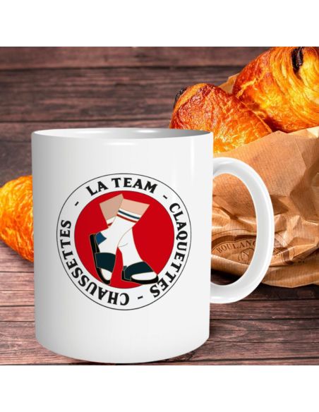 Mug "La Team Claquettes-Chaussettes" – Cadeau Humour