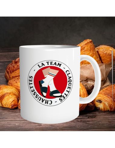 Mug "La Team Claquettes-Chaussettes" – Cadeau Humour