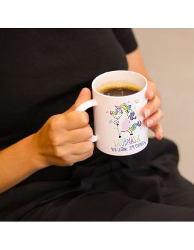 Mug humoristique “Licornasse” – 50% Licorne, 50% Connasse – Mug en céramique 300 ml