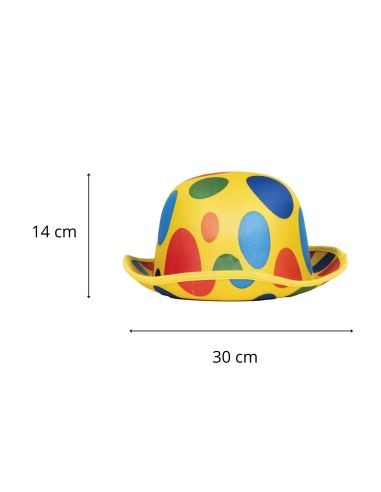 Chapeau Melon de Clown - adulte - Taille : Unique