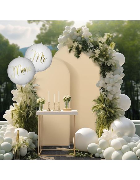 Pack de 2 Ballons Métalliques Vive les Mariés " Couples"