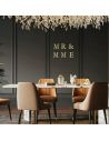 Stickers Lettres Dorées " Mr & Mme , Mr & Mr ou Mme & Mme"