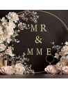 Stickers Lettres Dorées " Mr & Mme , Mr & Mr ou Mme & Mme"