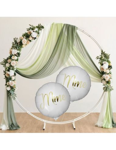 Pack de 2 Ballons Métalliques Vive les Mariés " Couples"