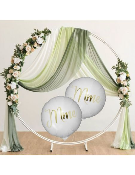 Pack de 2 Ballons Métalliques Vive les Mariés " Couples"