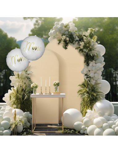 Pack de 2 Ballons Métalliques Vive les Mariés " Couples"