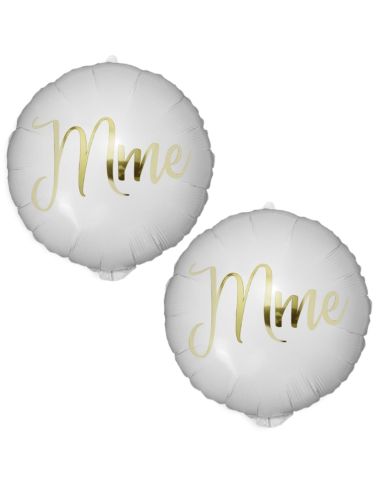 Pack de 2 Ballons Métalliques Vive les Mariés " Couples"
