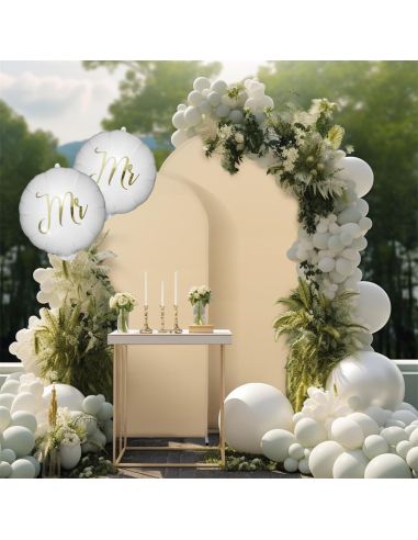 Pack de 2 Ballons Métalliques Vive les Mariés " Couples"